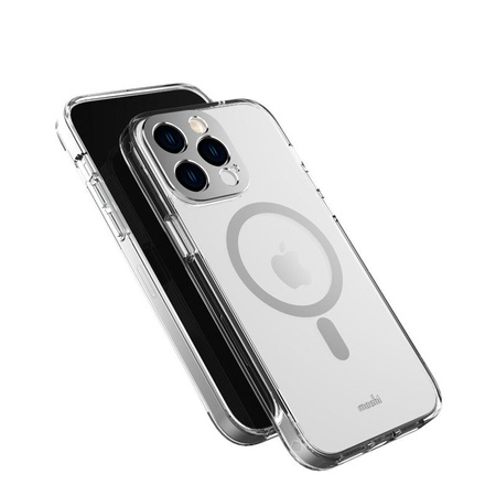 Moshi iGlaze MagSafe - Etui iPhone 14 Pro Max (Luna Silver)