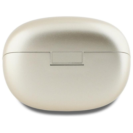 Guess Capsule Printed Logo - Słuchawki Bluetooth TWS ANC & ENC + etui ładujące (złoty)