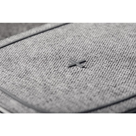 Moshi Sette Q - Podwójna bezprzewodowa ładowarka indukcyjna Qi do iPhone i Android (Nordic Grey)