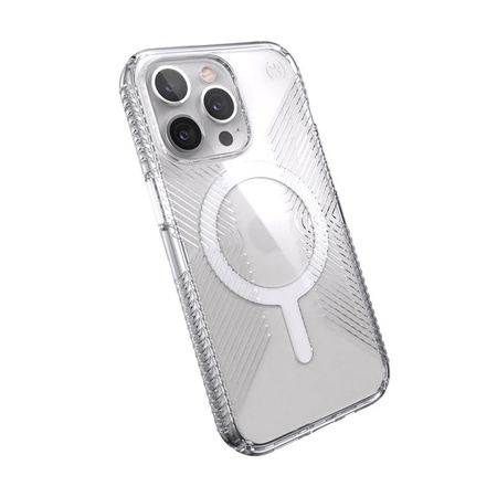 Speck Presidio Perfect-Clear with Grips + MagSafe - Etui iPhone 13 Pro z powłoką MICROBAN (Clear)