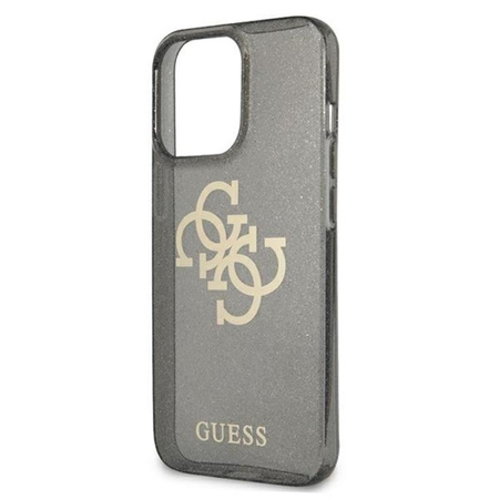 Guess Glitter 4G Big Logo - Etui iPhone 13 Pro Max (czarny)
