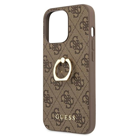 Guess 4G Ring Case - Etui iPhone 13 Pro Max (brązowy)
