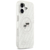 Karl Lagerfeld IML Glitter Karl & Choupette Heads Logo MagSafe - Etui iPhone 17 (szary)