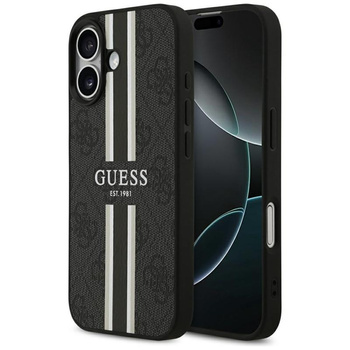 Guess 4G Printed Stripes MagSafe - Etui iPhone 17 (czarny)