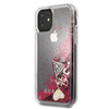 Guess Liquid Glitter Hearts - Etui iPhone 11 (malinowy)
