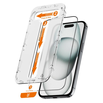 Crong EasyShield 2-Pack - Szkło hartowane iPhone 16 Plus / 15 Plus (2 sztuki)