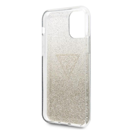 Guess Solid Glitter Triangle - Etui iPhone 11 Pro Max (Gold)