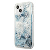 Guess Peony Liquid Glitter - Etui iPhone 13 (niebieski)