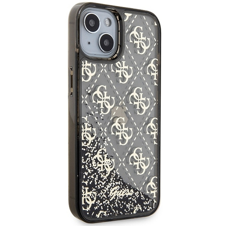 Guess Liquid Glitter Transculent 4G - Etui iPhone 14 (Czarny)