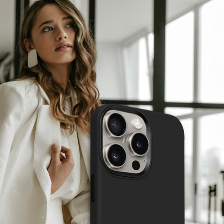 Crong Color Cover LUX Magnetic - Etui iPhone 15 Pro Max MagSafe (czarny)