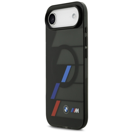 BMW M IML Metal Buttons Tricolor Lines MagSafe - Etui iPhone Air (czarny)