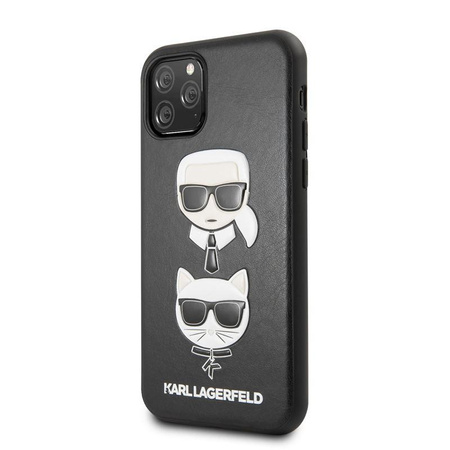 Karl Lagerfeld Embossed Case Karl & Choupette - Etui iPhone 11 Pro (Black)