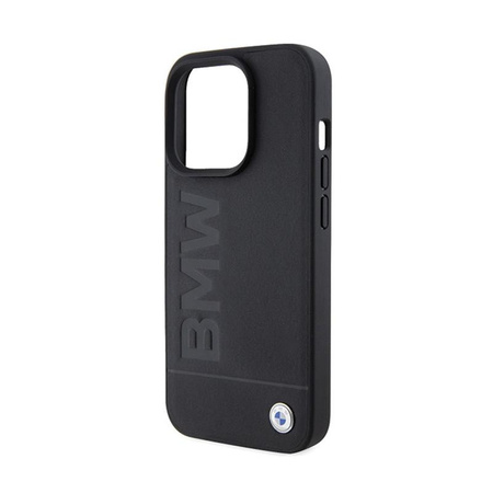 BMW Leather Hot Stamp - Etui iPhone 15 Pro Max (czarny)