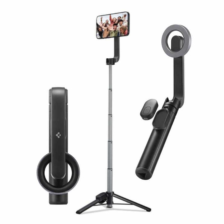 Spigen S570W MagSafe Bluetooth Selfie Stick Tripod - Statyw na smartfon / uchwyt selfie stick (Czarny)