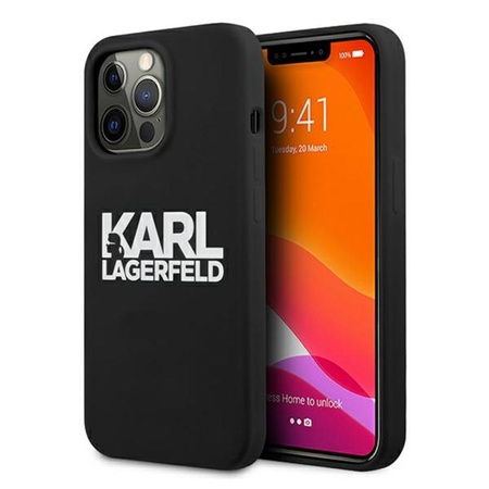 Karl Lagerfeld Silicone Stack Logo - Etui iPhone 13 Pro (czarny)