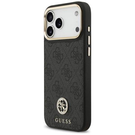 Guess 4G Strass Logo MagSafe - Etui iPhone 17 Pro Max (czarny)