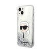 Karl Lagerfeld Liquid Glitter NFT Karl's Head - Etui iPhone 14 (srebrny)