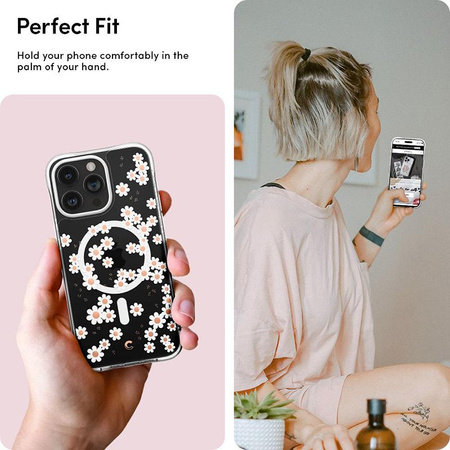 Spigen Cyrill Cecile Mag MagSafe - Etui do iPhone 15 Pro Max (White Daisy)