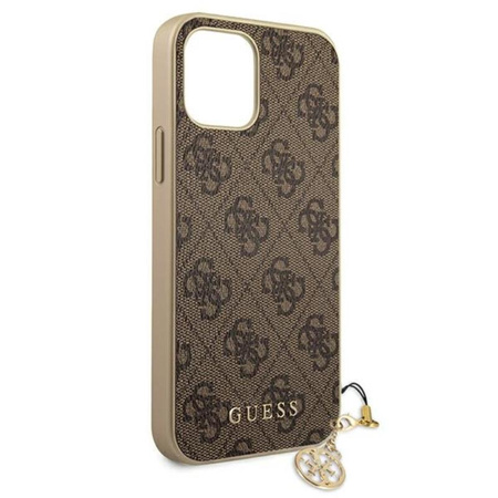 Guess 4G Charms Collection - Etui iPhone 12 mini (brązowy)