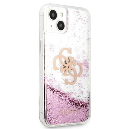 Guess Liquid Glitter 4G Big Logo - Etui iPhone 13 (różowy)