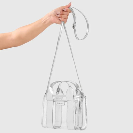 Case-Mate Micro Tote Bag - Wodoodporna torba na ramię (Silver Chrome/Clear)
