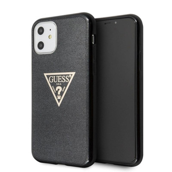 Guess Solid Glitter Triangle - Etui iPhone 11 (Black)