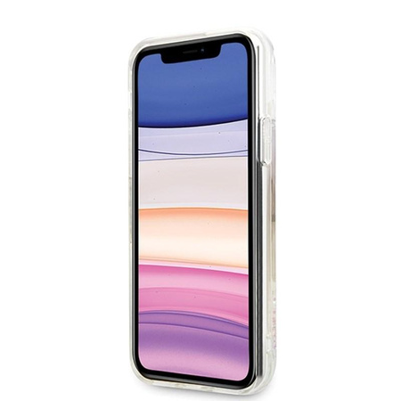 Guess Gradient Liquid Glitter Circle Logo - Etui iPhone 11