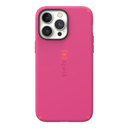 Speck CandyShell Pro - Etui iPhone 14 Pro Max z powłoką MICROBAN (Digital Pink / Energy Red)