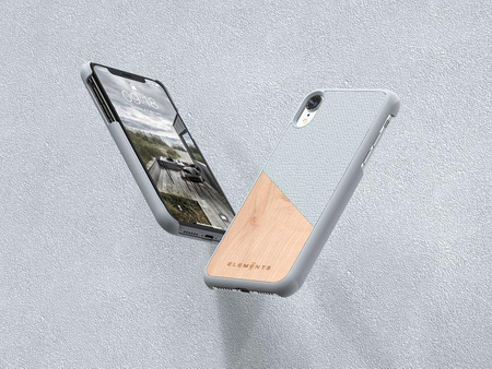Nordic Elements Original Hel - Drewniane etui iPhone XR (Light Grey)