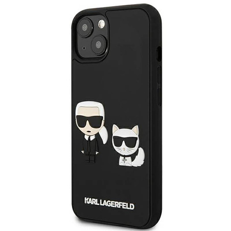 Karl Lagerfeld Ikonik 3D Karl & Choupette - Etui iPhone 13 (czarny)