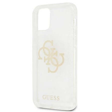 Guess Glitter 4G Big Logo - Etui iPhone 12 / iPhone 12 Pro (przezroczysty)