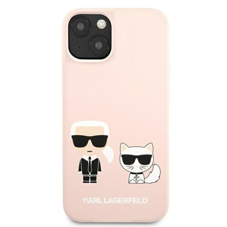 Karl Lagerfeld Slilicone Karl & Choupette - Etui iPhone 13 Mini (różowy)