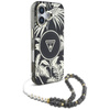 Guess Palm Trees Triangle Pearl Strap MagSafe - Etui do iPhone 16 (czarny)