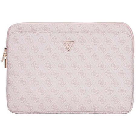 Guess 4G Zipper Pocket Triangle Logo Sleeve - Etui na notebooka 14" (różowy)
