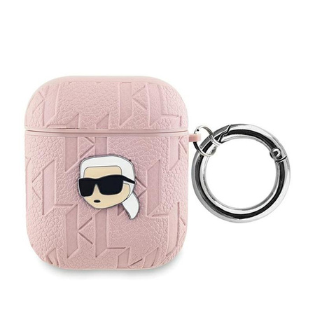 Karl Lagerfeld Monogram Karl Head - Etui AirPods 1/2 gen (różowy)