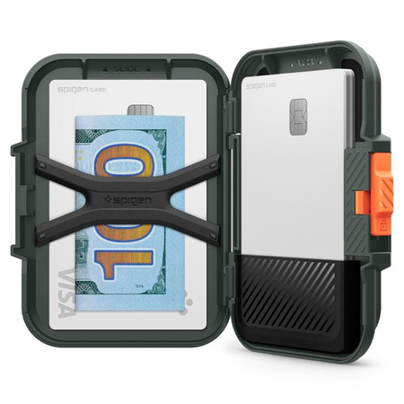 Spigen Lock Fit MagSafe - Portfel magnetyczny (Military Green)