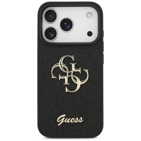 Guess Fixed Glitter Big 4G - Etui do iPhone 17 Pro (czarny)