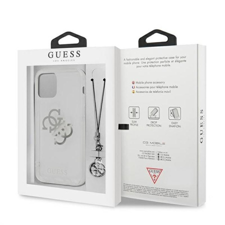 Guess 4G Big Logo Charm - Etui iPhone 11 (srebrny charms)