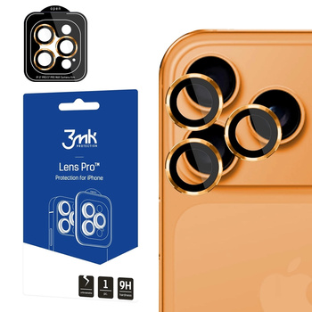 3mk Lens Protection Pro - Szkło na obiektyw aparatu iPhone 17 Pro / iPhone 17 Pro Max (Orange)