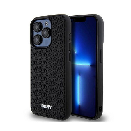 DKNY 3D Rubber Repeat Pattern - Etui iPhone 15 Pro (czarny)