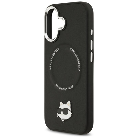 Karl Lagerfeld Choupette Pin MagSafe - Etui iPhone 17 (czarny)