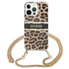 Guess Leopard Gold Stripe Crossbody - Etui iPhone 13 Pro Max