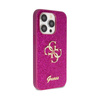 Guess Glitter Script Big 4G - Etui iPhone 15 Pro (fioletowy)