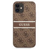 Guess 4G Printed Stripe - Etui iPhone 12 mini (brązowy)