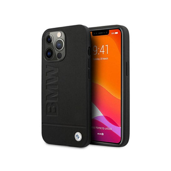 BMW Leather Hot Stamp - Etui iPhone 13 Pro (czarny)