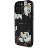 Guess Grained Printed Flower Pattern MagSafe - Etui do iPhone 16 Pro (czarny)