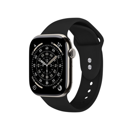 Crong Liquid - Pasek do Apple Watch 44/45/46/49 mm (czarny)