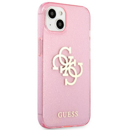 Guess Glitter 4G Big Logo - Etui iPhone 13 (różowy)