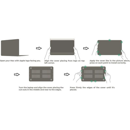 PURO Clip On - Obudowa Macbook Air 13" (M1 2021 / 2020 / 2018) (przezroczysty)