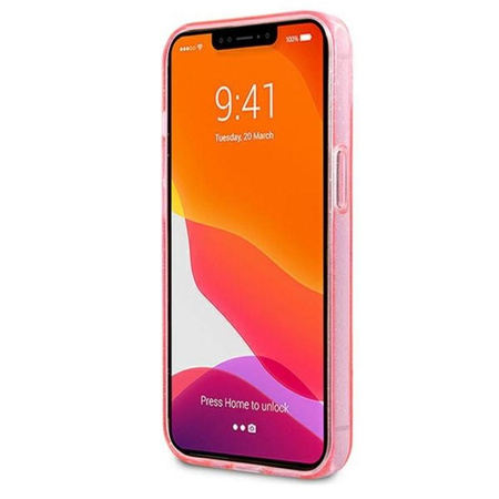 Karl Lagerfeld Glitter Karl & Choupette Head - Etui iPhone 13 mini (różowy)